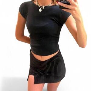 Tigermist pinnstipe mini skirt